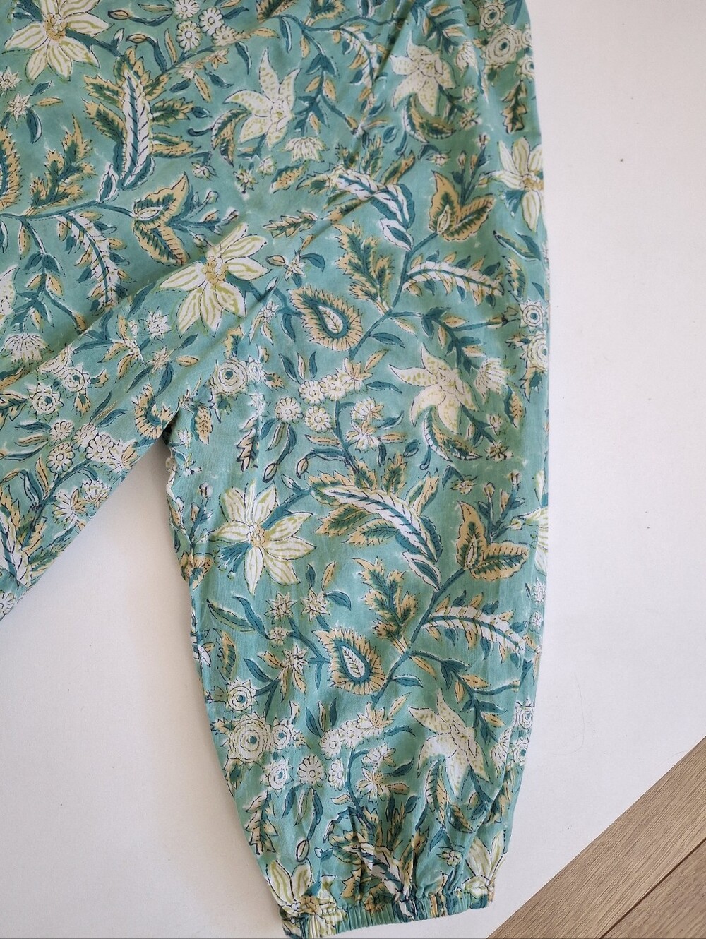 Carla Kiley Boho Floral Block Print Tiered Bishop Sleeve V-neck Dress Size 3XL - Picture 4 of 10